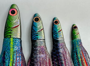🔥2.0 Blue or Green Mackerel Solid Fishheads matching IOC Skirts