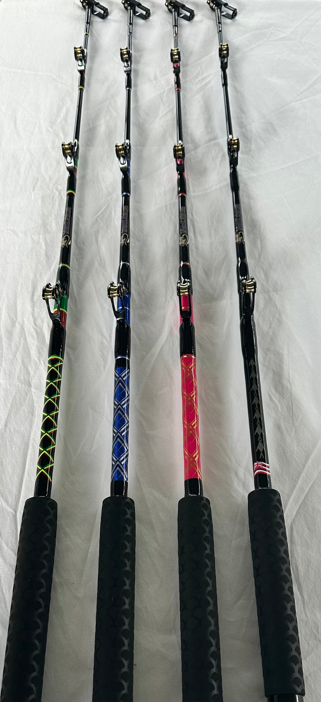 50 class with #4 Butts 4 and 3 Roller Hybrid Flex Series 50-130 stubbie Rods