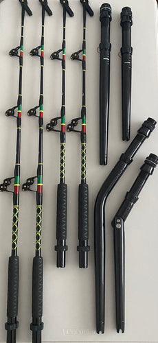 80 class Rods Rasta wrap limited series Stubbie Rods