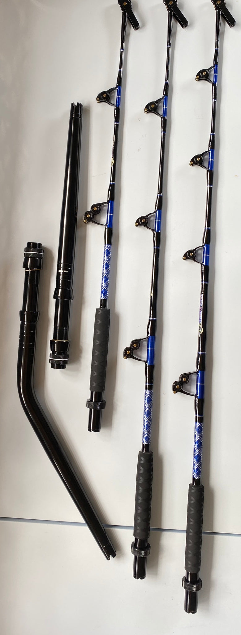 custom fishing rods hawaii 80 class Stubbie Rods BLUE or Gold Wrap – island Offshore Big Game Fishing Gear