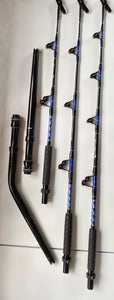 80 class Commercial series Stubbie Rods BLUE or Gold Wrap